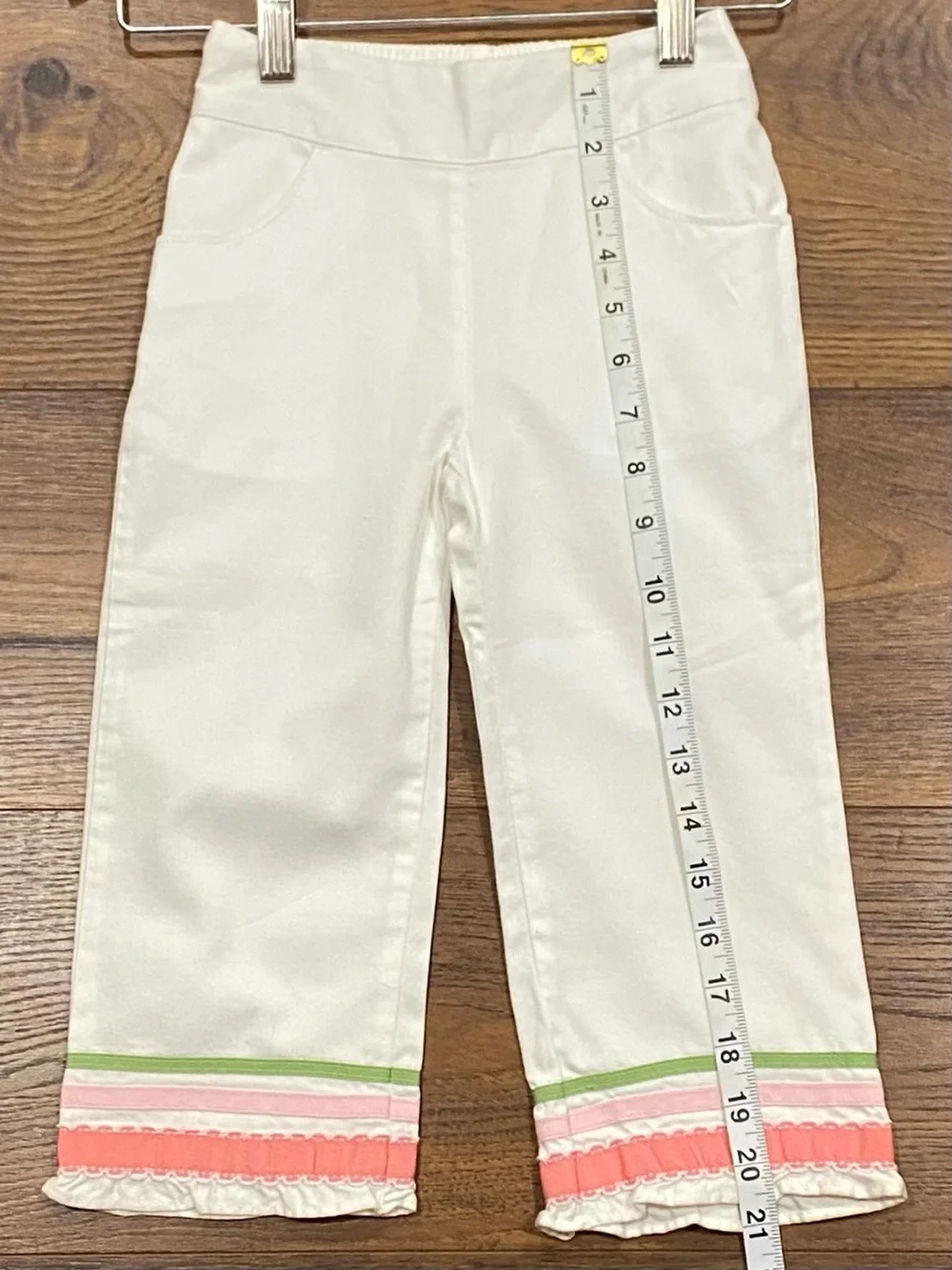 Gymboree Girls ‘Tulip Garden’ Set Size 4T Ribbon Top, Crop Pant, Bow Headband